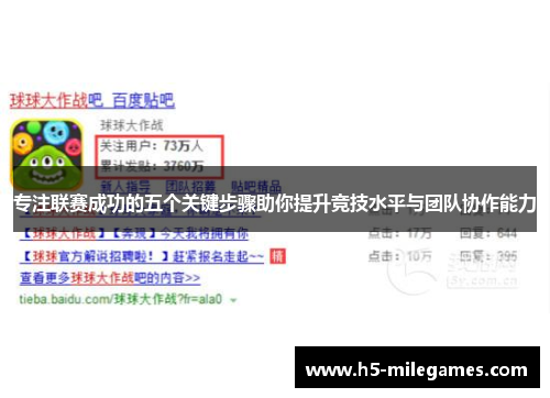 专注联赛成功的五个关键步骤助你提升竞技水平与团队协作能力